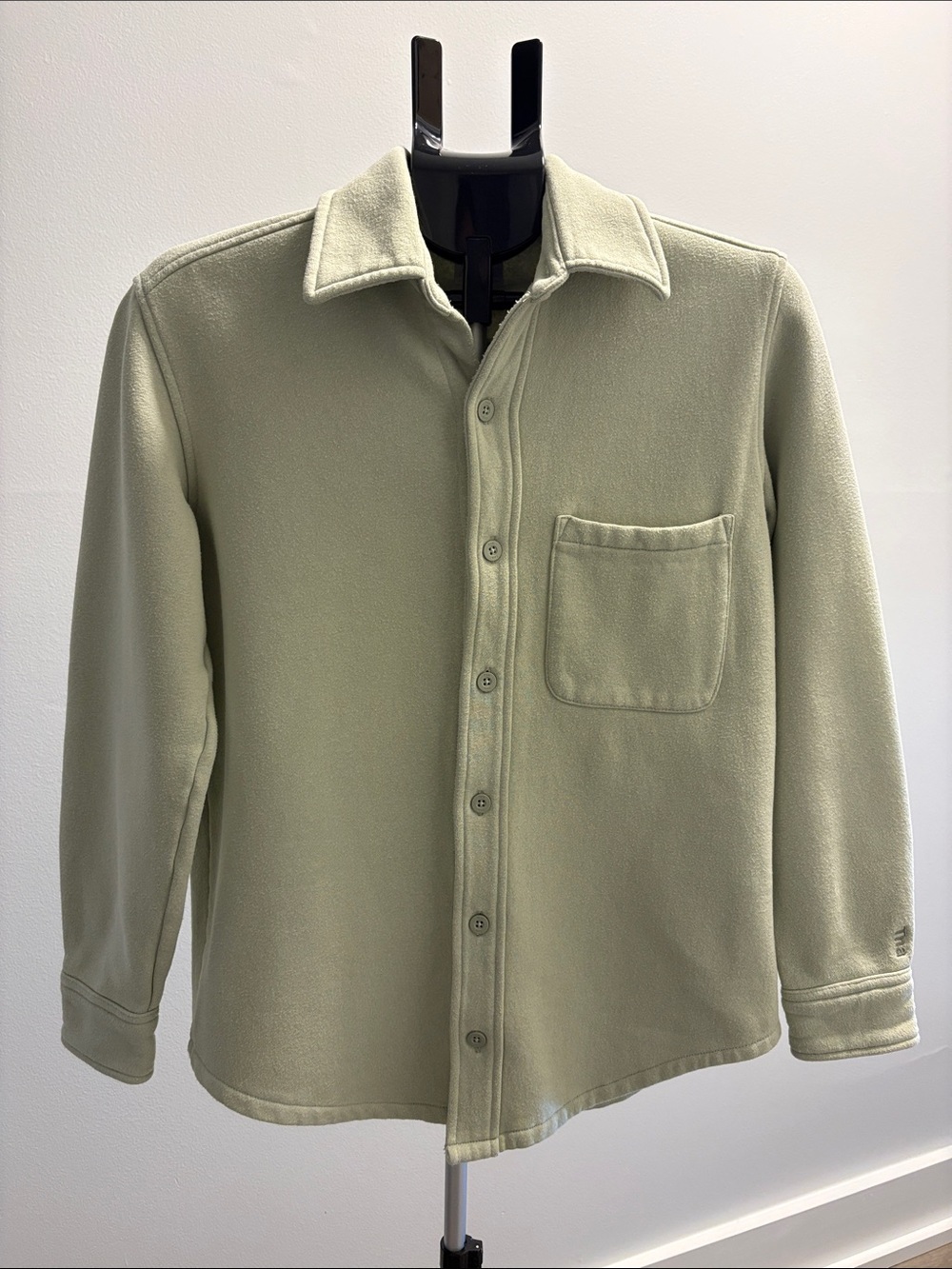 Tna Cozy Fleece Boyfriend Buttondown ~ XS ~ Sage Green